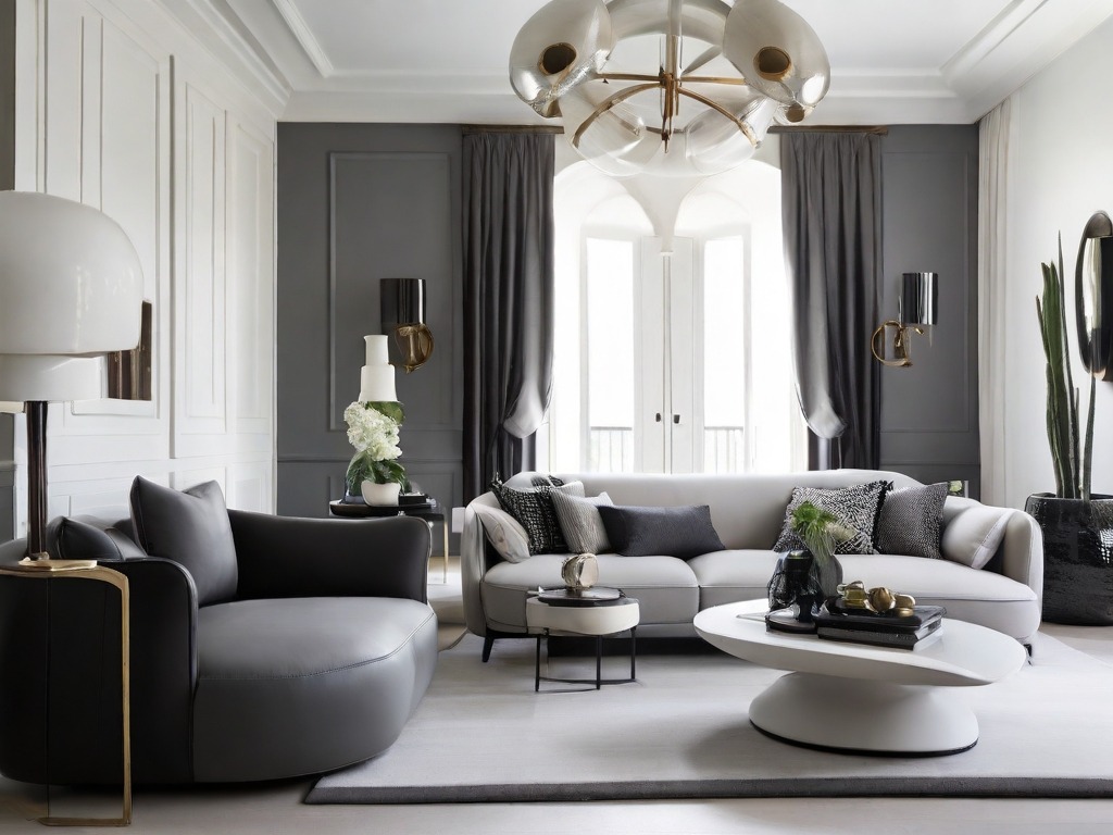 Дизайн проекты комнат с мебелью серого цвета