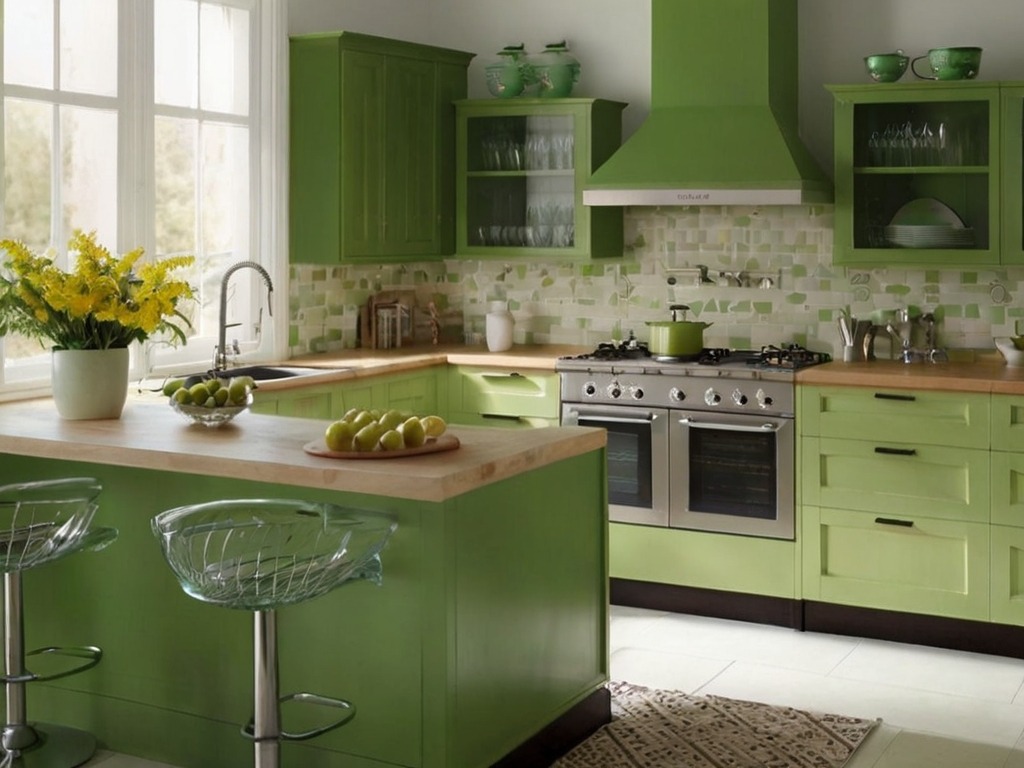 Зеленая кухня в интерьере: сочетания цветов и лучшие советы
